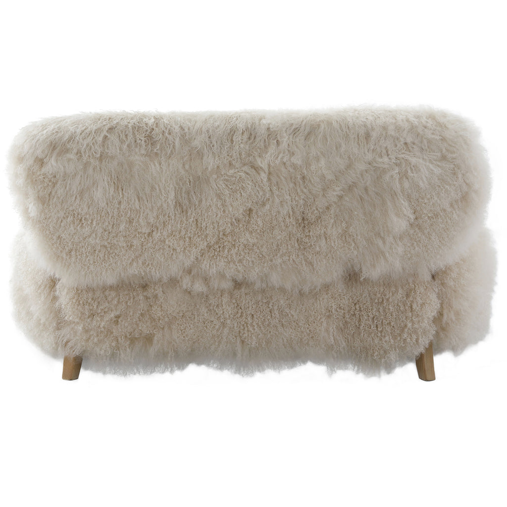 Keiichi Baaarb Sofa in Natural Real Long Sheepskin, view 5