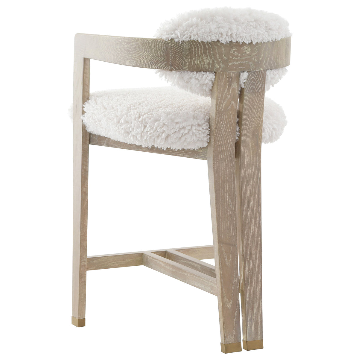 Keiichi Baaarb Counter Stool in Faux Sheepskin, view 4