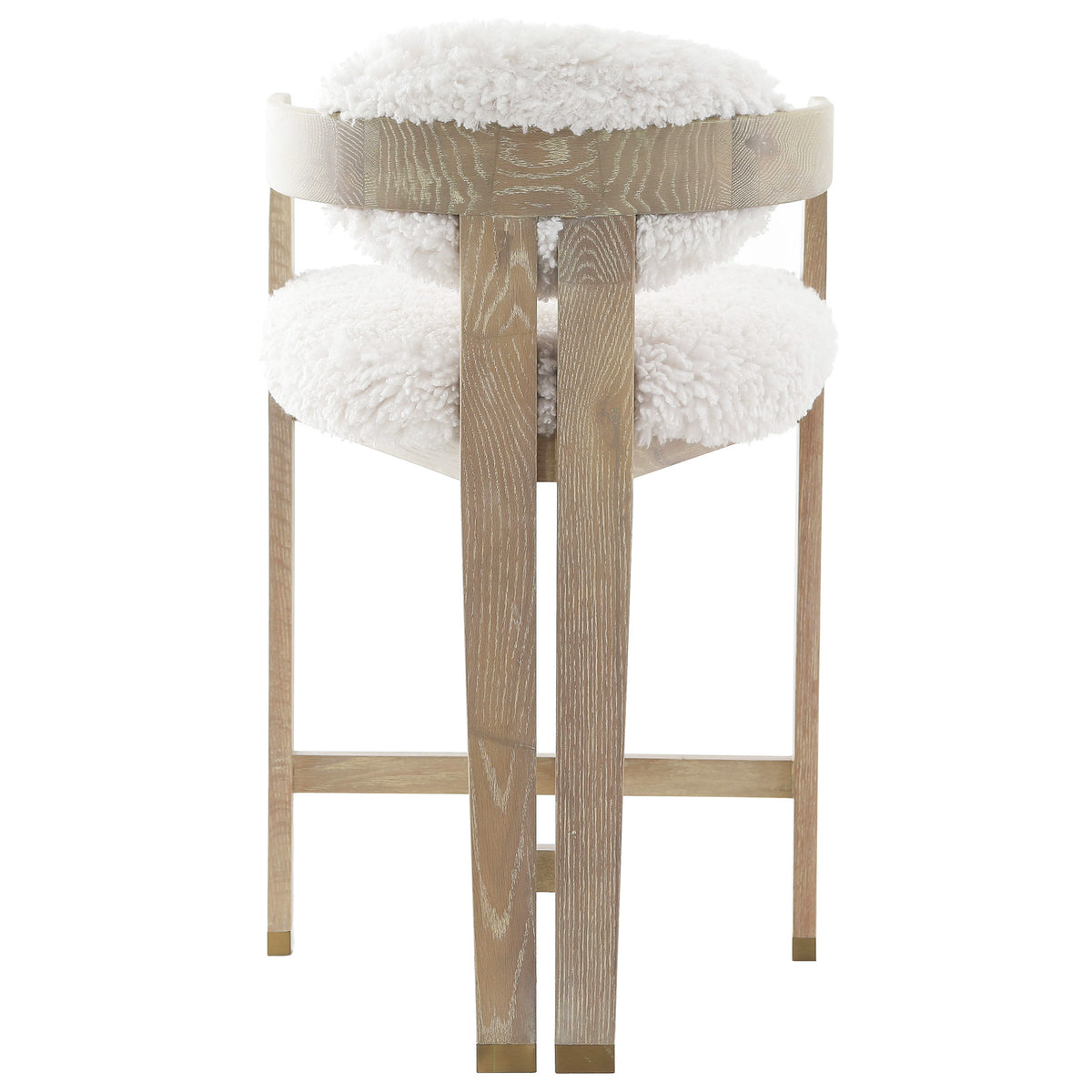 Keiichi Baaarb Counter Stool in Faux Sheepskin, view 5