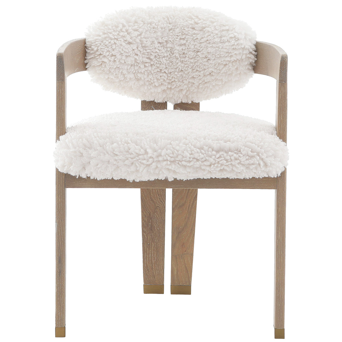 Keiichi Baaarb Dining Chair in Faux Sheepskin, view 3