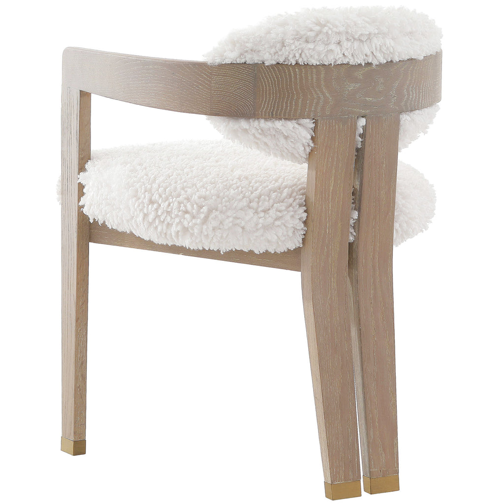 Keiichi Baaarb Dining Chair in Faux Sheepskin, view 5