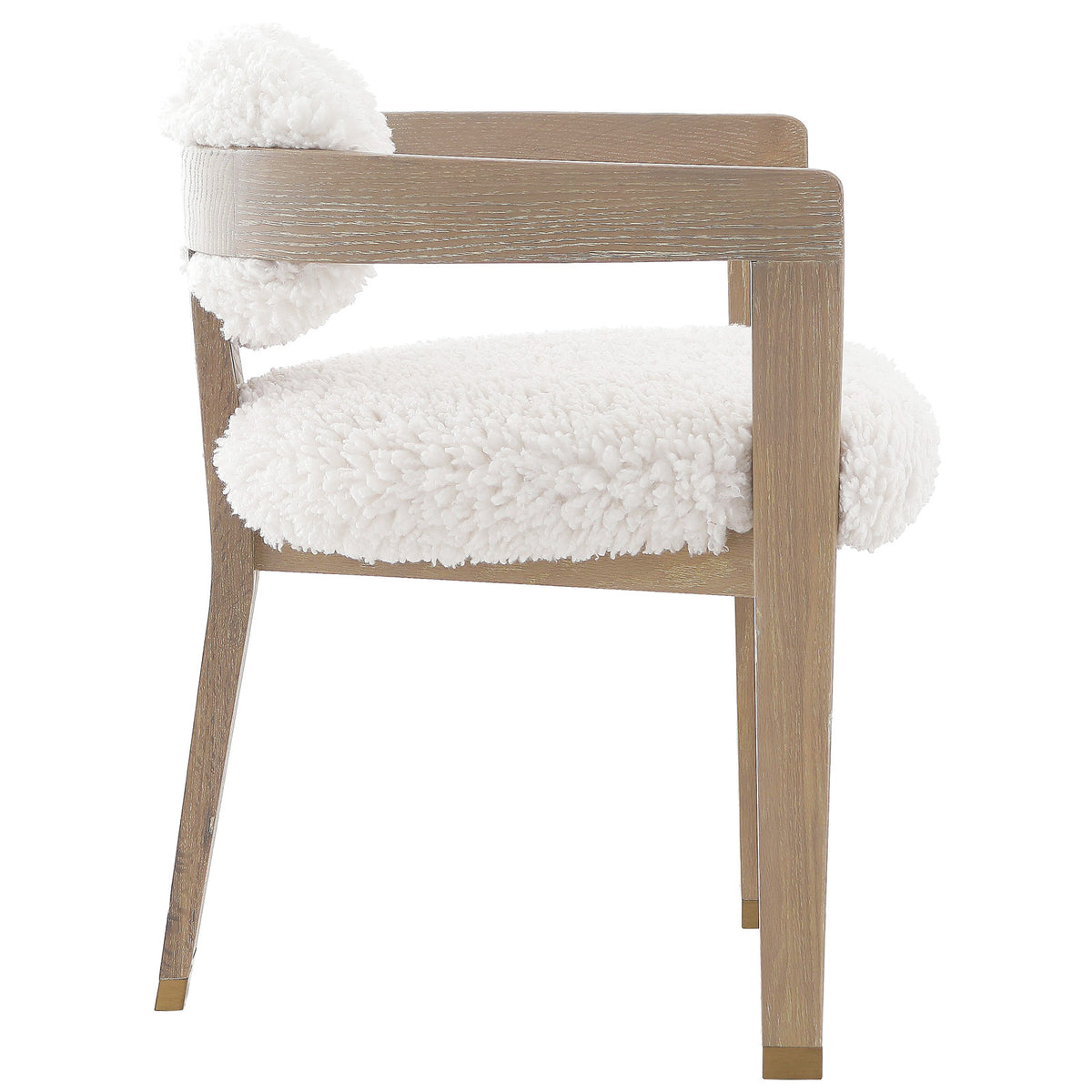 Keiichi Baaarb Dining Chair in Faux Sheepskin, view 6