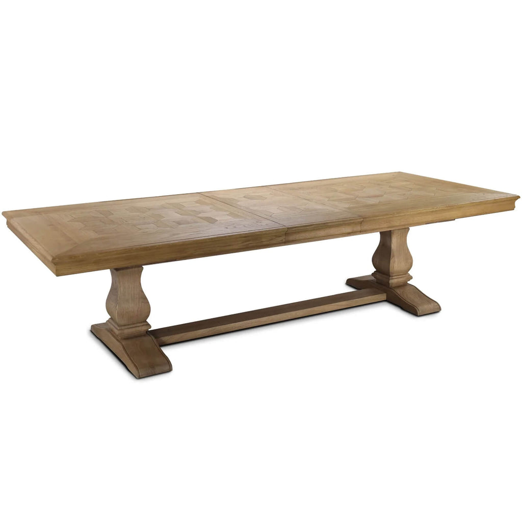 Keiichi Bath Extending Oak Parquet Dining Table - 180-280cm, view 5