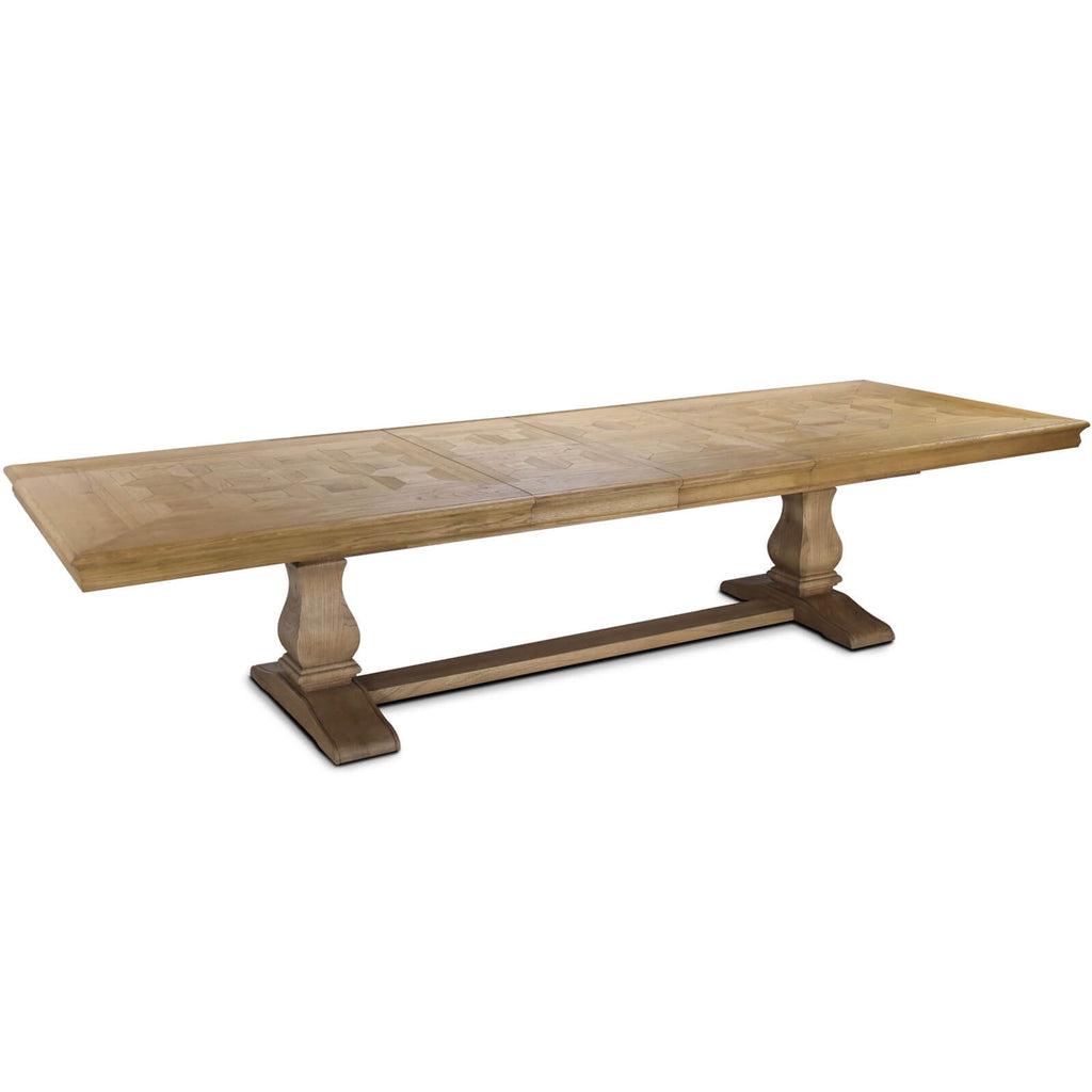 Keiichi Bath Extending Oak Parquet Dining Table - 180-280cm, view 6