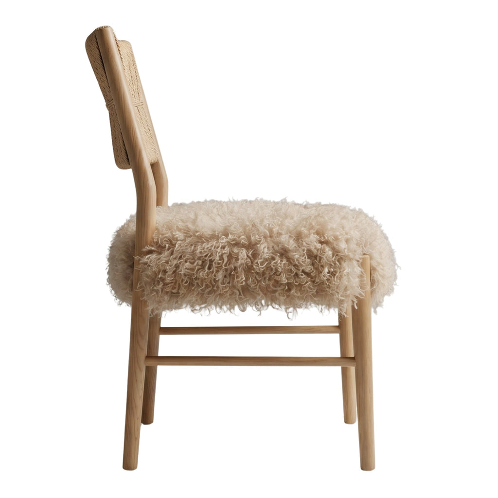 Keiichi Bourton Dining Chair in Faux Mongolian Fur, view 4