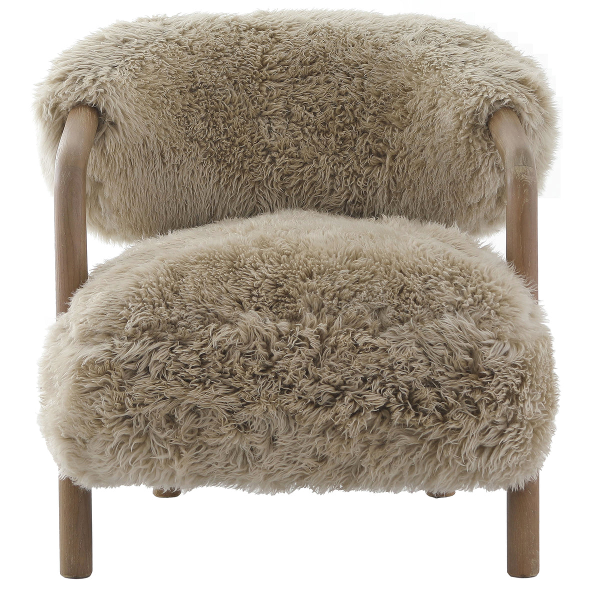 Keiichi Cotswold Lion Accent Chair in Real Sheepskin, view 2