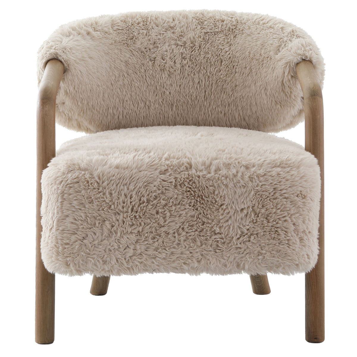 Keiichi Cotswold Lion Accent Chair in Faux Sheepskin, view 8