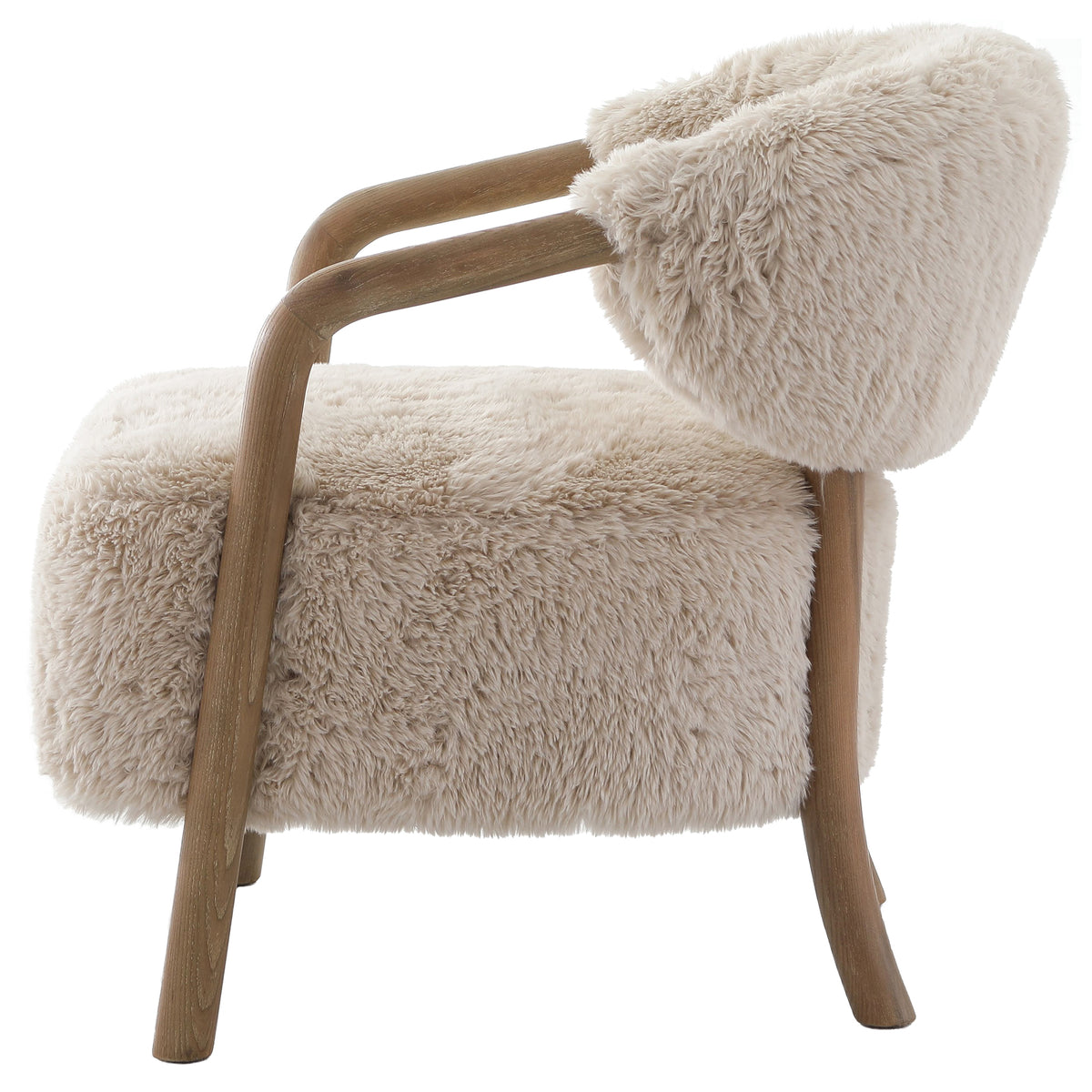 Keiichi Cotswold Lion Accent Chair in Faux Sheepskin, view 9