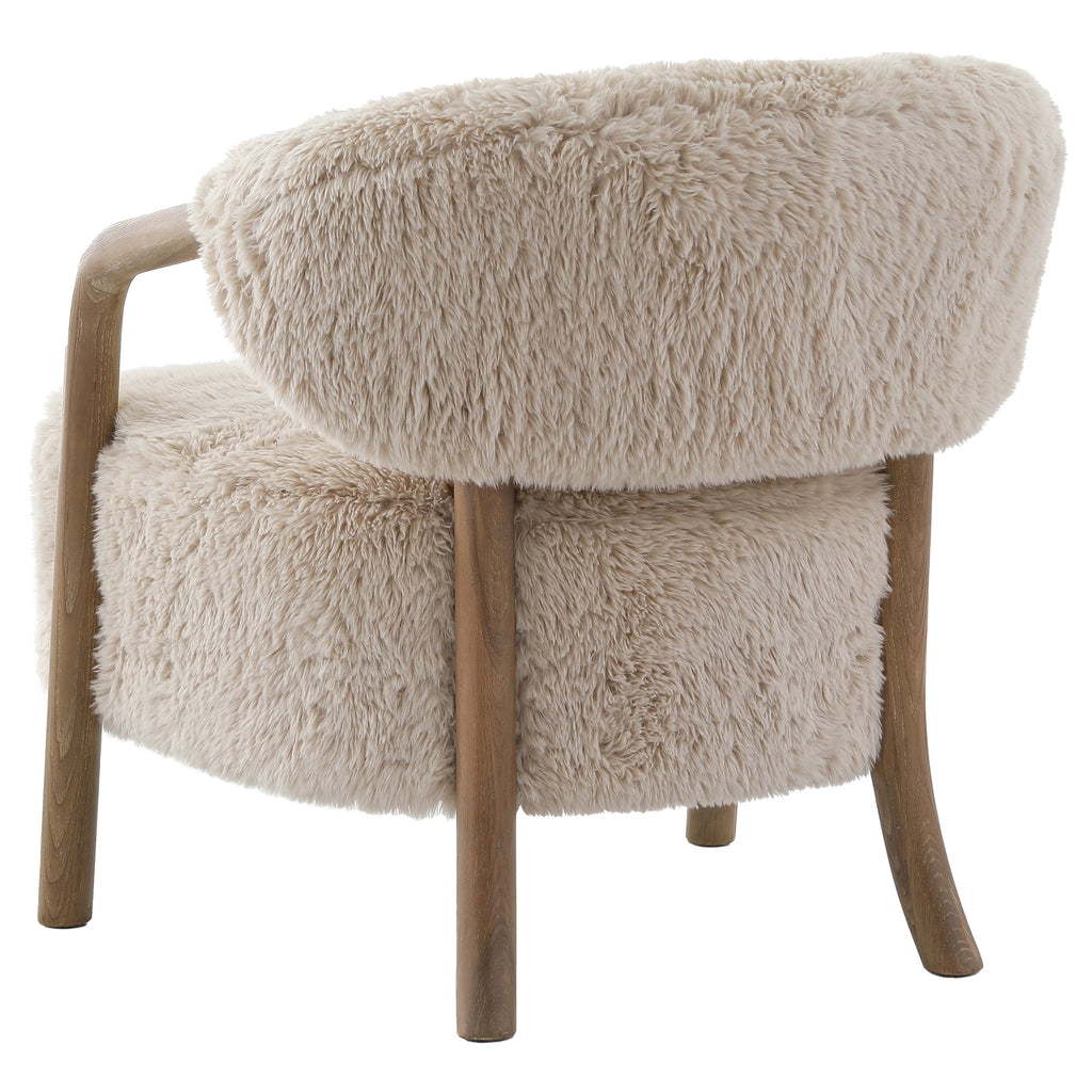 Keiichi Cotswold Lion Accent Chair in Faux Sheepskin, view 10