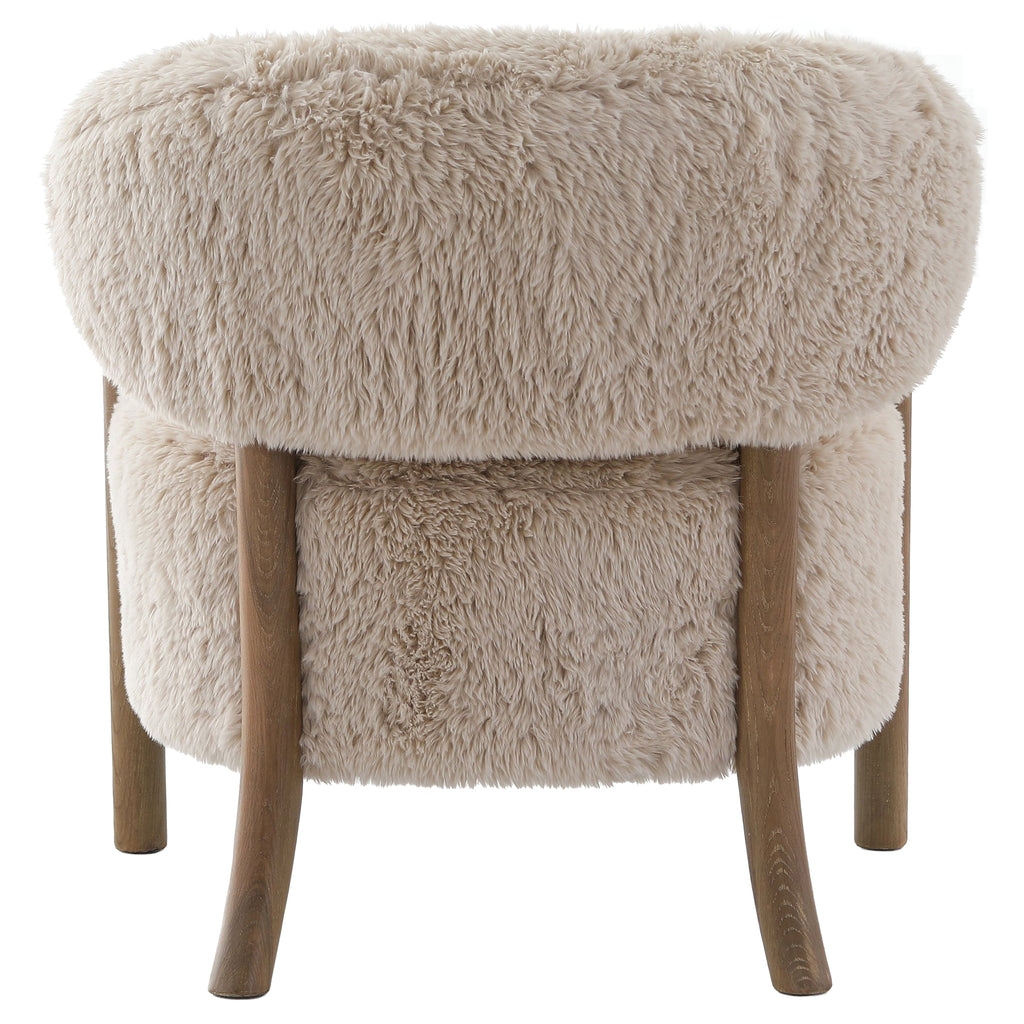 Keiichi Cotswold Lion Accent Chair in Faux Sheepskin, view 11
