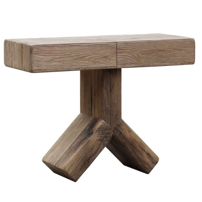 Keiichi Reclaimed Oak Cross Console Table