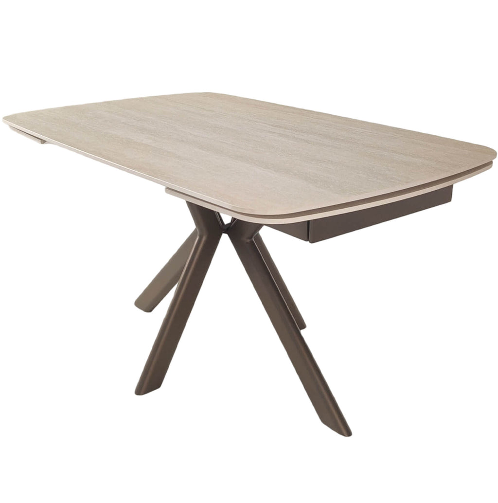 Keiichi Cote Extending Dining Table in Travertine Ceramic, view 7