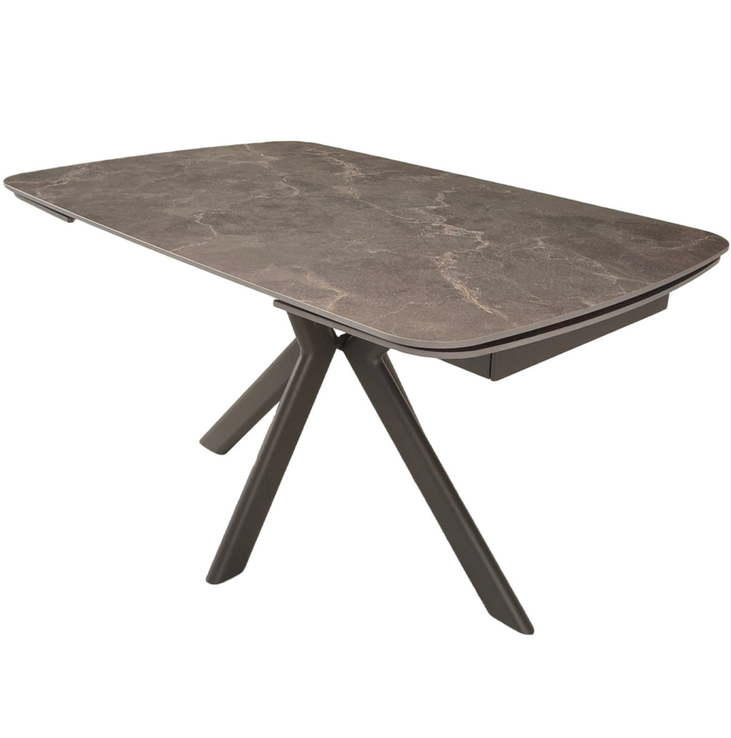 Keiichi Cote Extending Dining Table in Latte Stone Ceramic, view 3