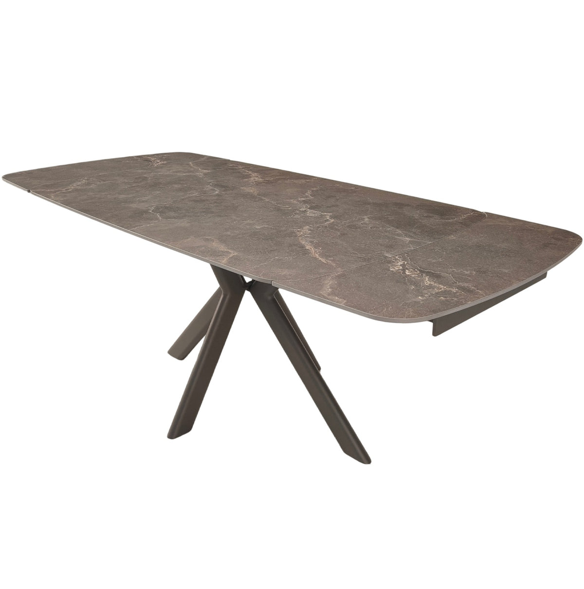 Keiichi Cote Extending Dining Table in Latte Stone Ceramic, view 4