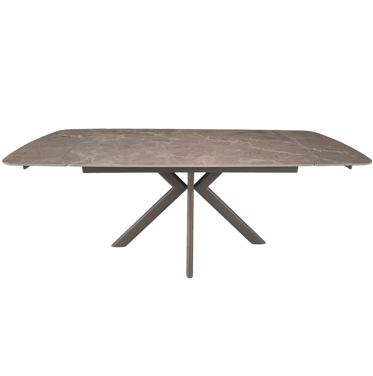 Keiichi Cote Extending Dining Table in Latte Stone Ceramic, view 2