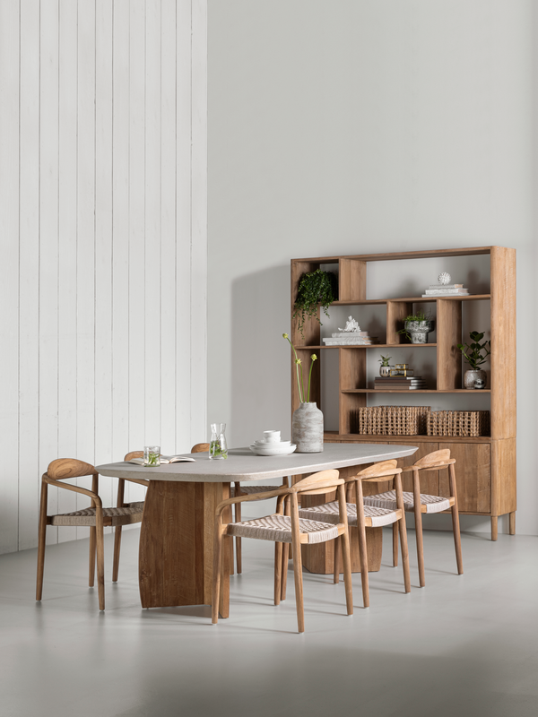 DTP Home Bookcase Apollo, 4 doors, 8 open racks in a room setting