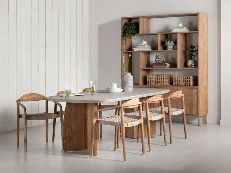 DTP Home Bookcase Apollo, 4 doors, 8 open racks in a room setting