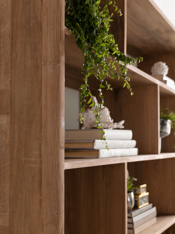 DTP Home Bookcase Apollo, 4 doors, 8 open racks detail