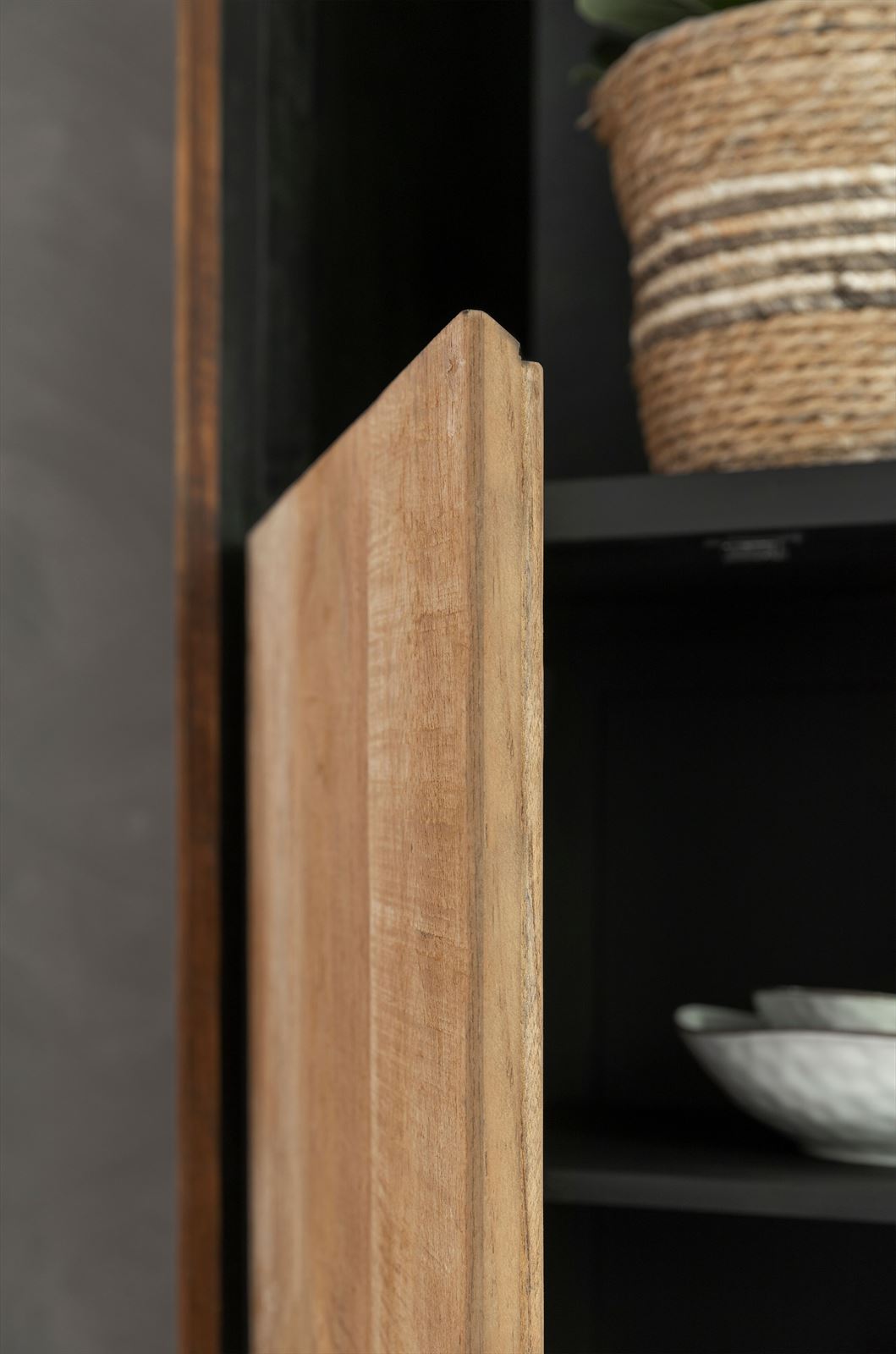 DTP Home Bookcase Metropole high, 3 doors, 2 drawers, 2 open racks detail