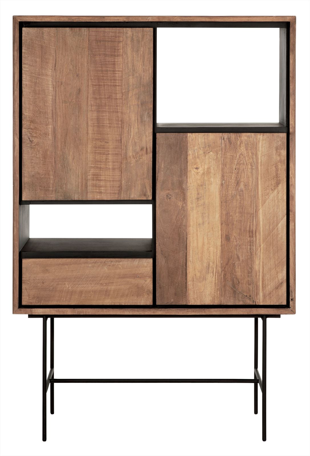 DTP Home Bookcase Metropole low, 2 doors, 1 drawer, 2 open racks