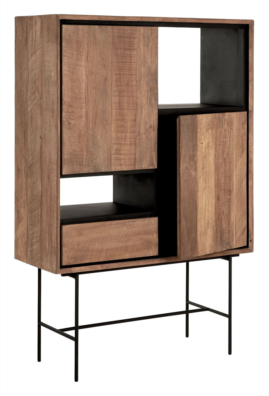 DTP Home Bookcase Metropole low, 2 doors, 1 drawer, 2 open racks