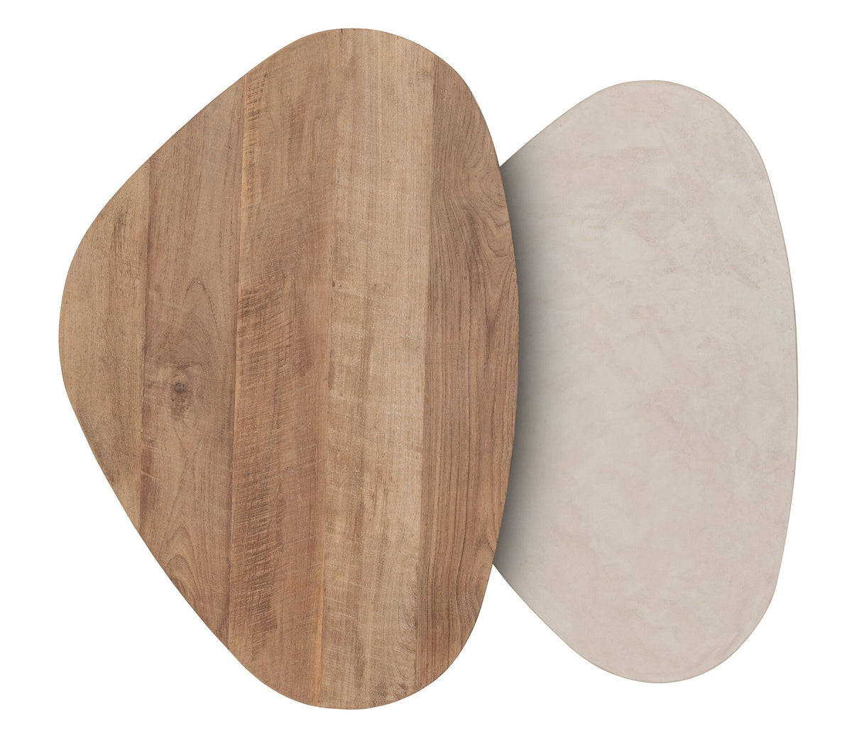 DTP Home Coffee table Bliss Mortex pebble TEAK/MORTEX, set of 2