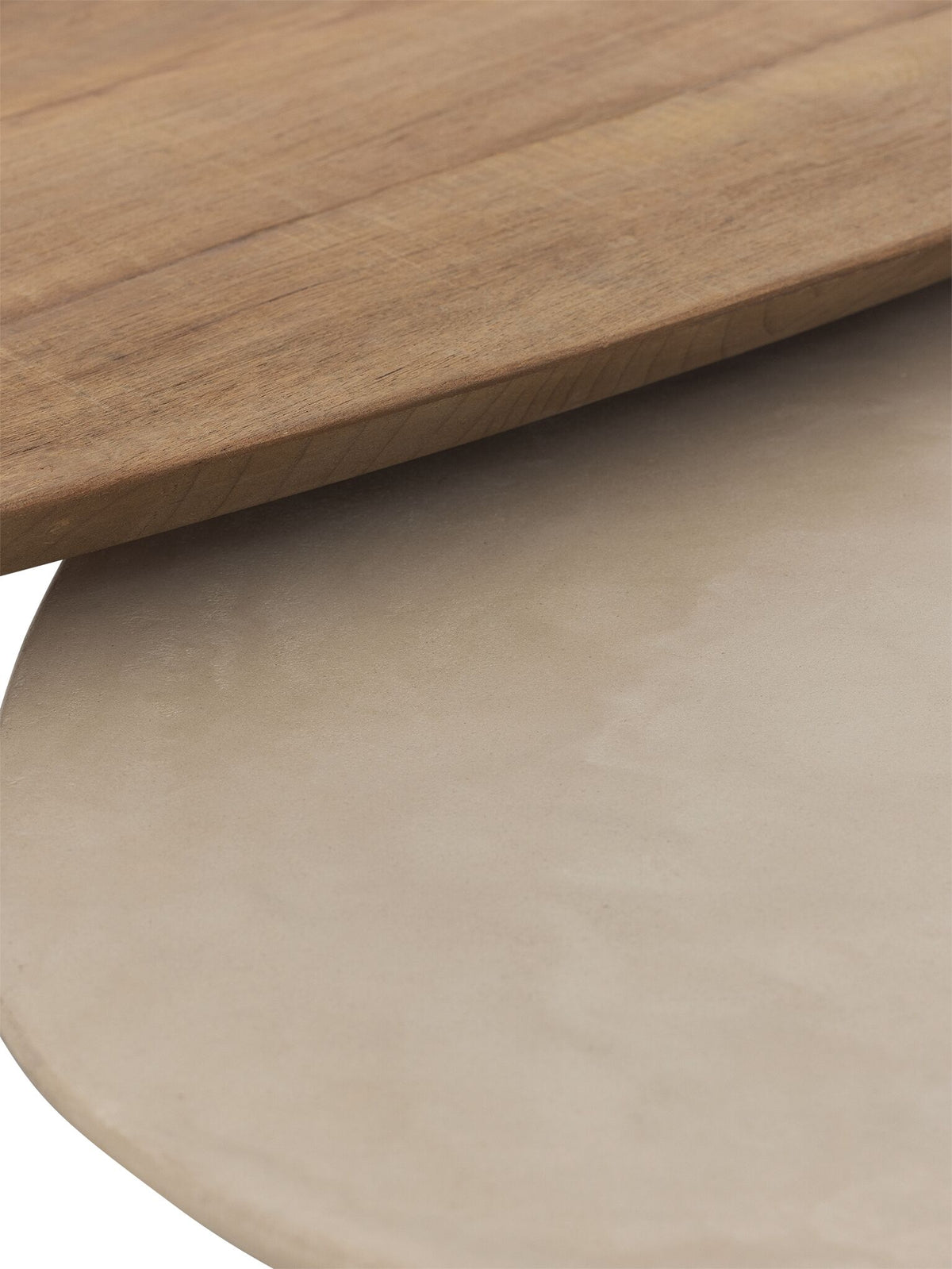 DTP Home Coffee table Bliss Mortex pebble TEAK/MORTEX, set of 2