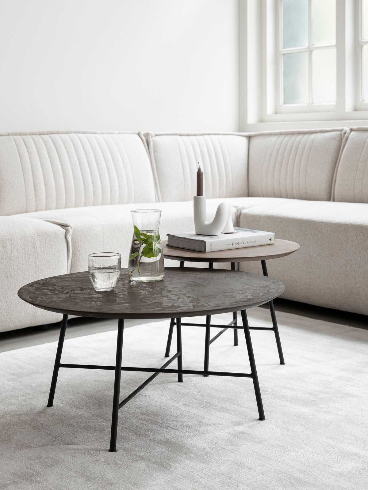DTP Home Coffee table Delta Earth, set of 2 in a room setting