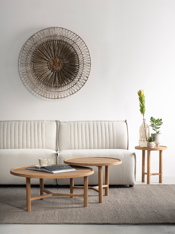 DTP Home Coffee table Forte round medium in a room setting