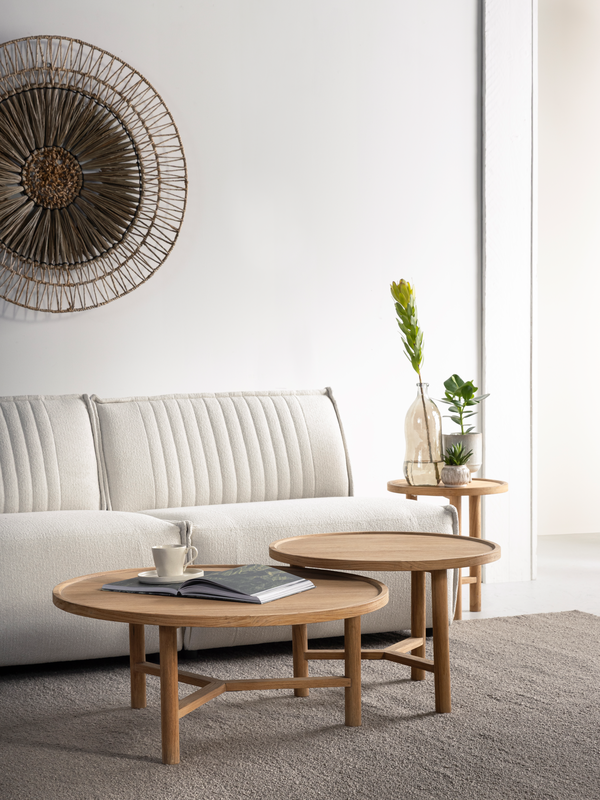 DTP Home Coffee table Forte round medium in a room setting