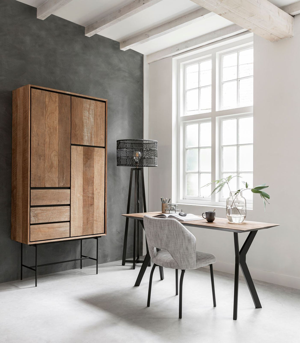 DTP Home Cupboard Metropole high, 3 doors, 3 drawers in a room setting