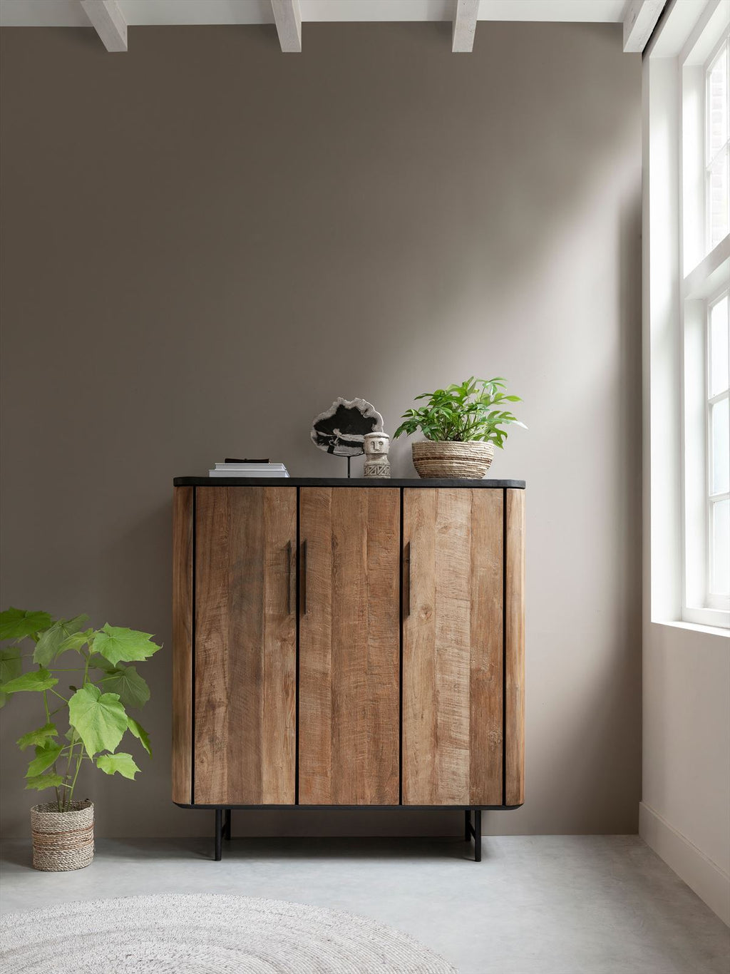DTP Home Cupboard Soho low, 3 doors in a room setting