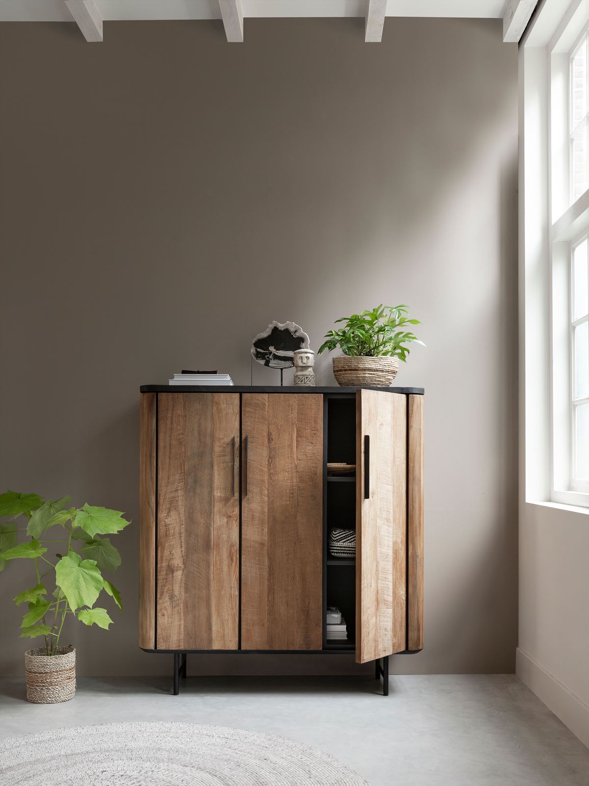 DTP Home Cupboard Soho low, 3 doors in a room setting