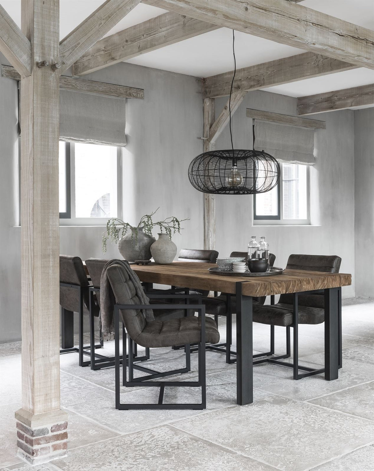 DTP Home Dining table Beam in a room setting