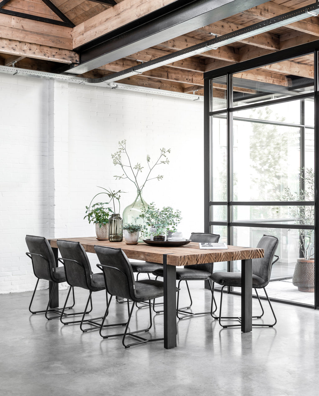 DTP Home Dining table Beam in a room setting