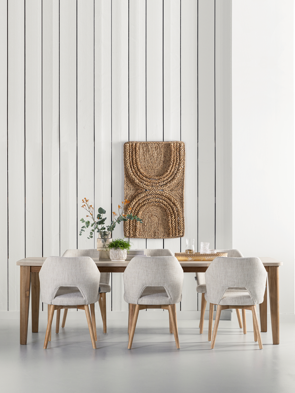 DTP Home Dining table Bliss Mortex rectangular in a room setting
