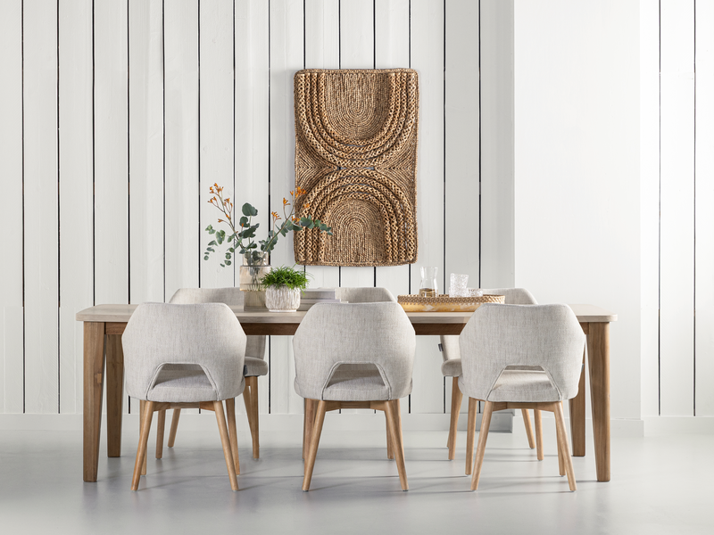 DTP Home Dining table Bliss Mortex rectangular in a room setting
