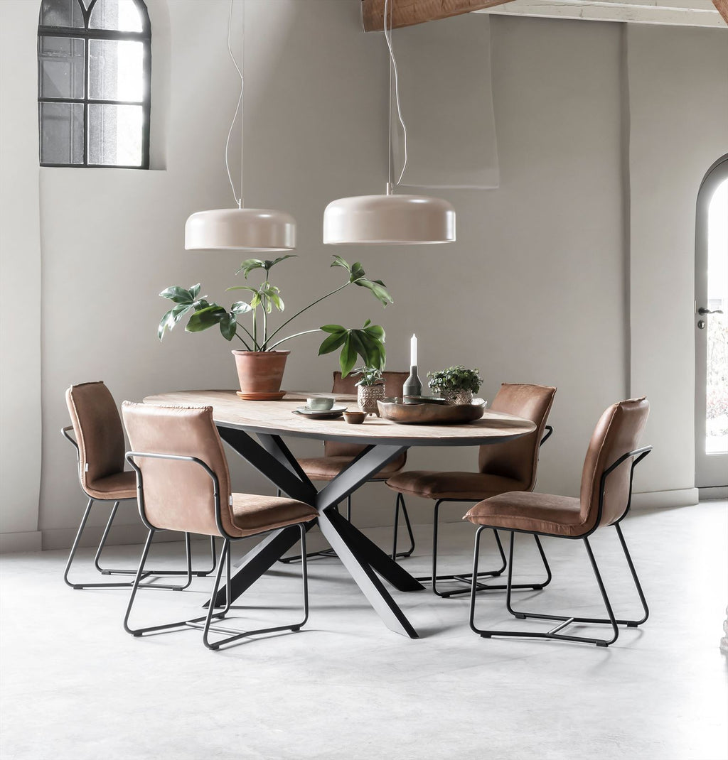 DTP Home Dining table Shape oval in a room setting