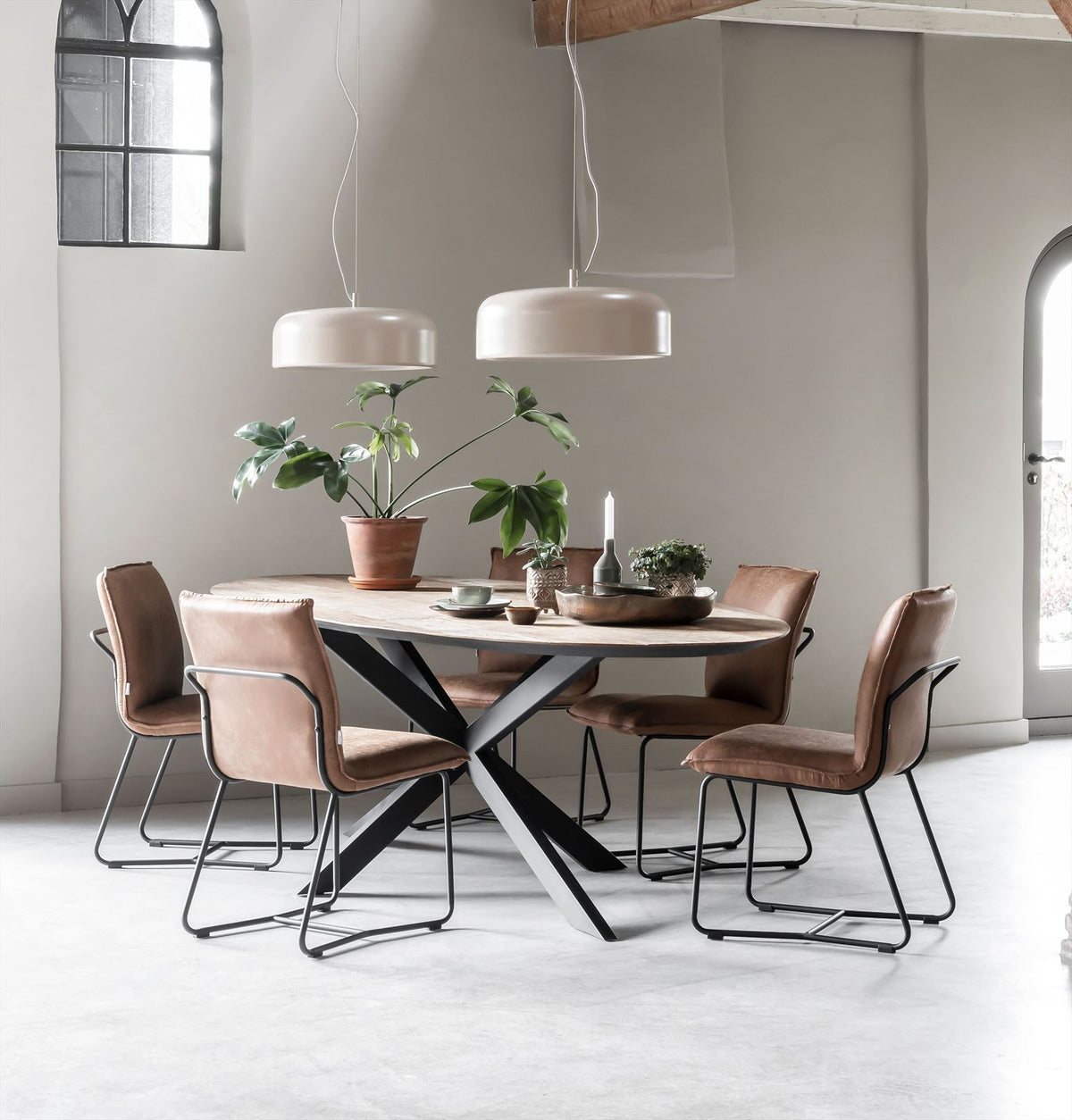 DTP Home Dining table Shape oval in a room setting