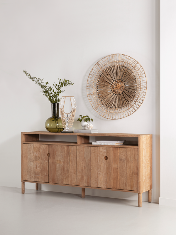 DTP Home Dresser Apollo, 4 doors, 2 open racks in a room setting