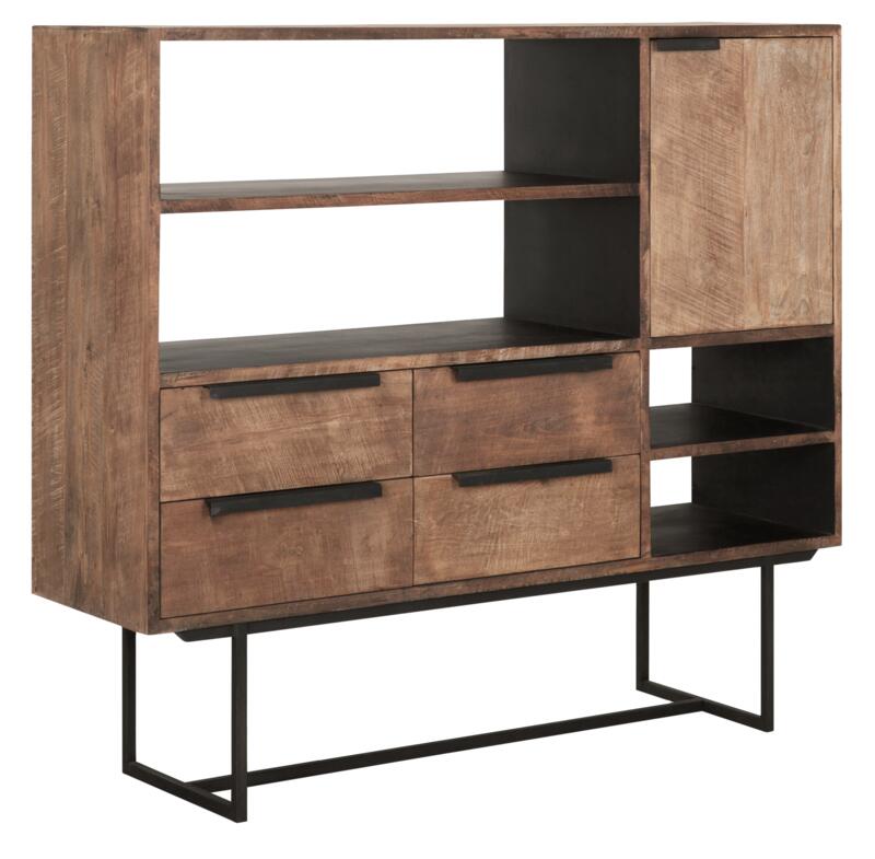 DTP Home Dresser Odeon No.3, 1 door, 4 open racks, 4 drawers