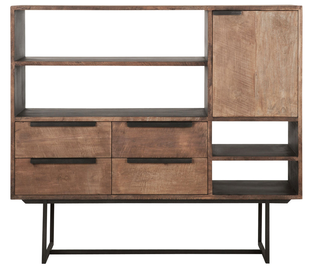 DTP Home Dresser Odeon No.3, 1 door, 4 open racks, 4 drawers