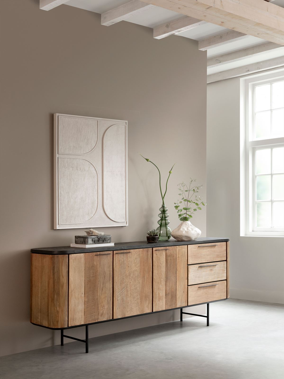 DTP Home Dresser Soho, 3 doors, 3 drawers in a room setting