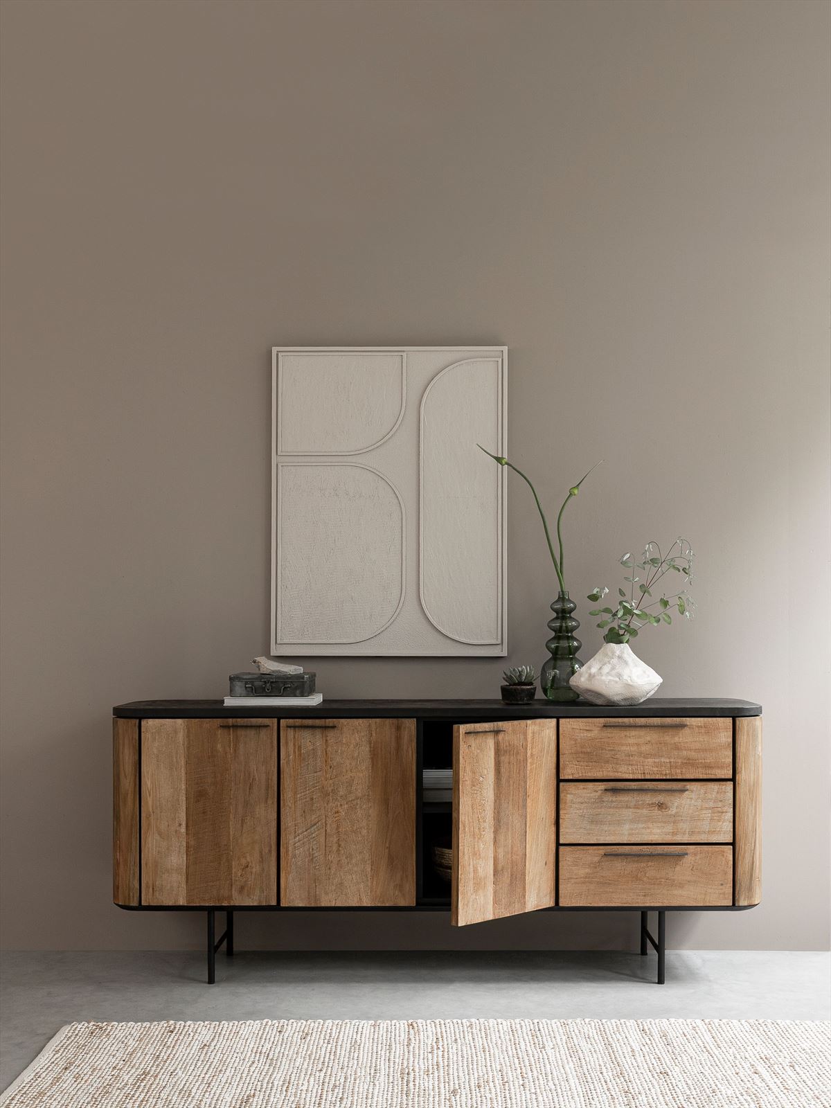 DTP Home Dresser Soho, 3 doors, 3 drawers in a room setting