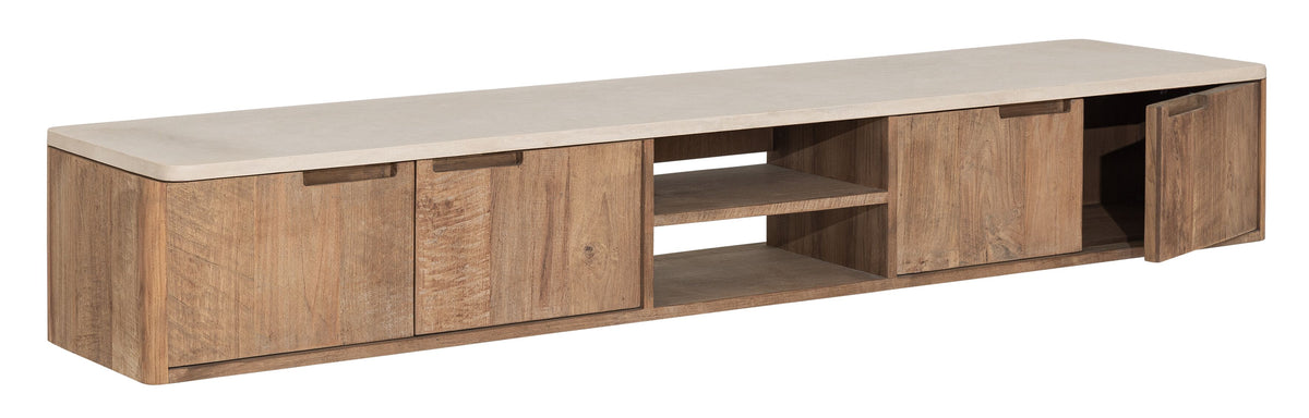 DTP Home Hanging TV stand Bliss Mortex No.2 large, 4 doors, 2 open racks