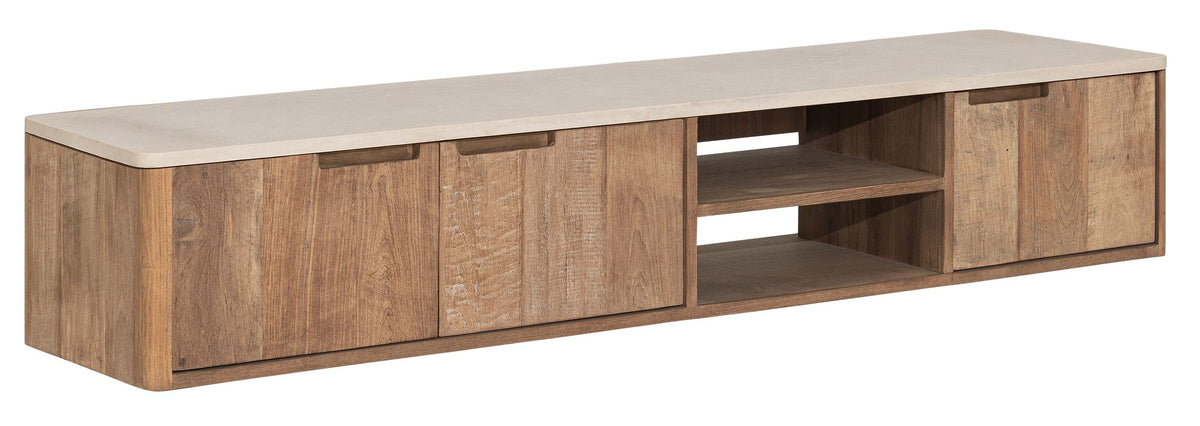 DTP Home Hanging TV stand Bliss Mortex No.2 medium, 3 doors, 2 open racks