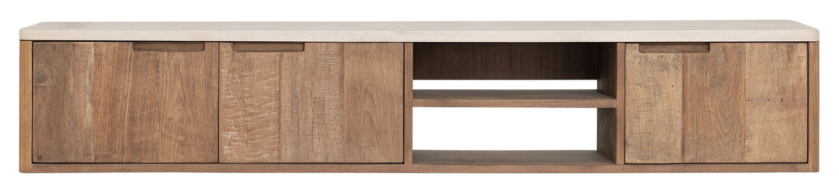 DTP Home Hanging TV stand Bliss Mortex No.2 medium, 3 doors, 2 open racks