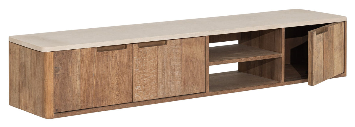 DTP Home Hanging TV stand Bliss Mortex No.2 medium, 3 doors, 2 open racks