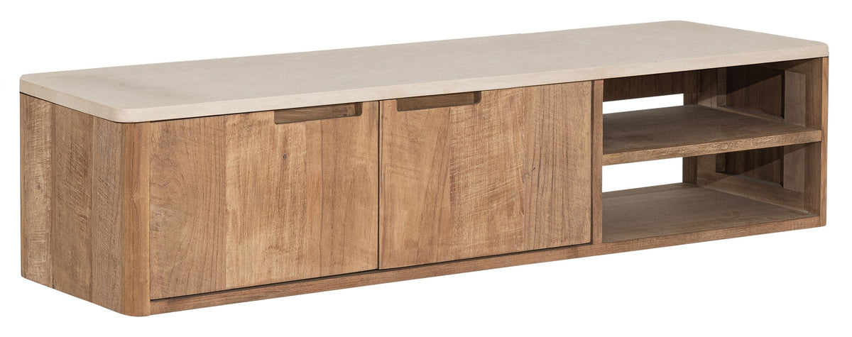 DTP Home Hanging TV stand Bliss Mortex No.2 small, 2 doors, 2 open racks