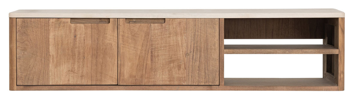 DTP Home Hanging TV stand Bliss Mortex No.2 small, 2 doors, 2 open racks